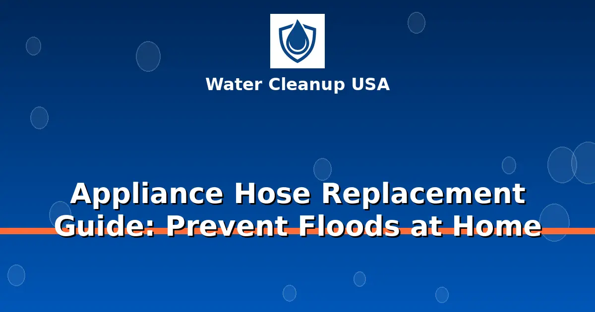 Appliance Hose Replacement Guide: Prevent Floods at Home