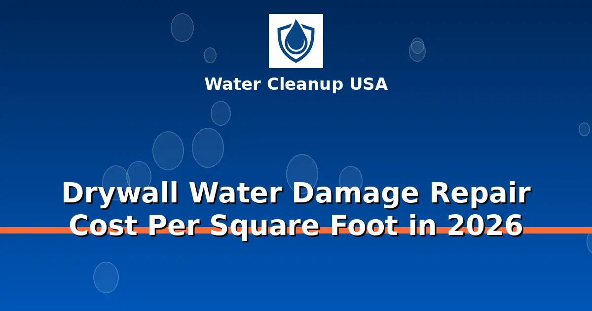 Drywall Water Damage Repair Cost Per Square Foot in 2026