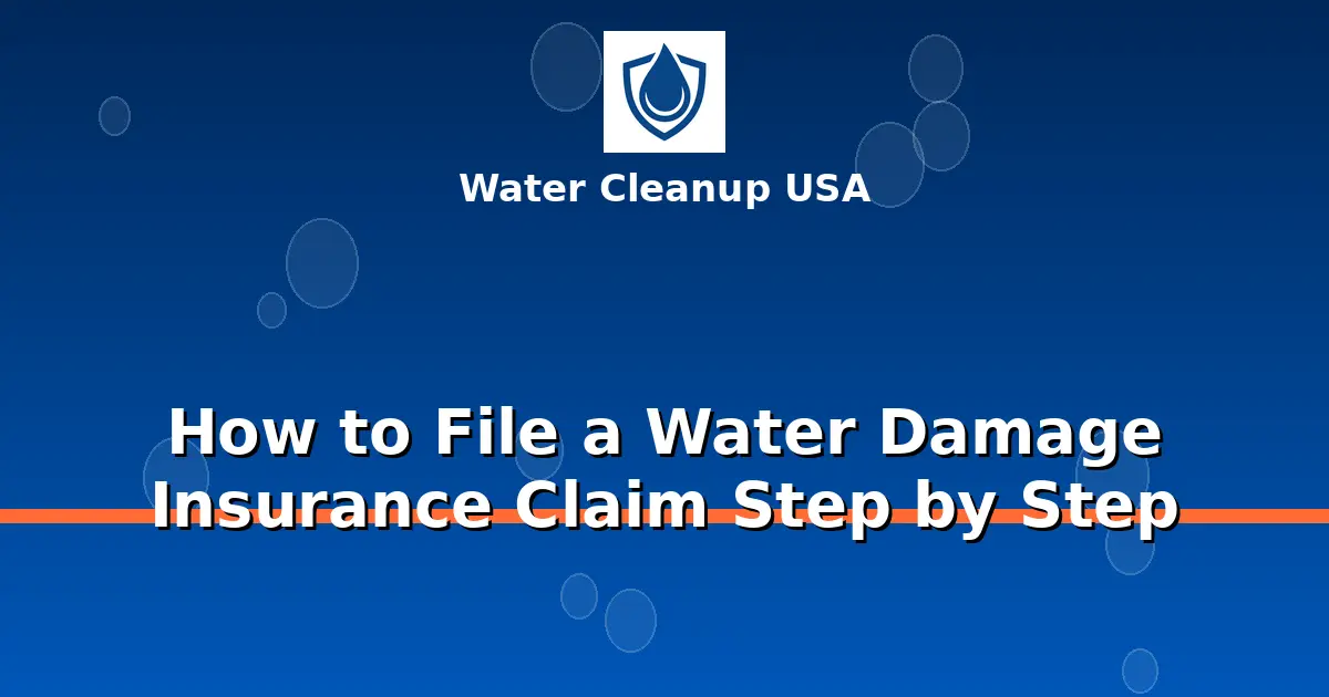 How to File a Water Damage Insurance Claim Step by Step