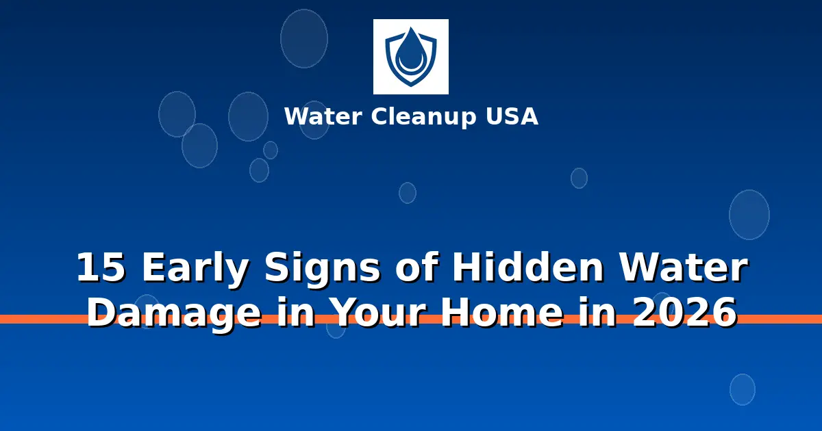 15 Early Signs of Hidden Water Damage in Your Home in 2026