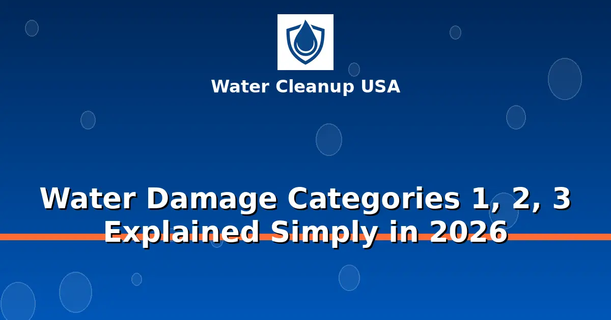 Water Damage Categories 1, 2, 3 Explained Simply in 2026