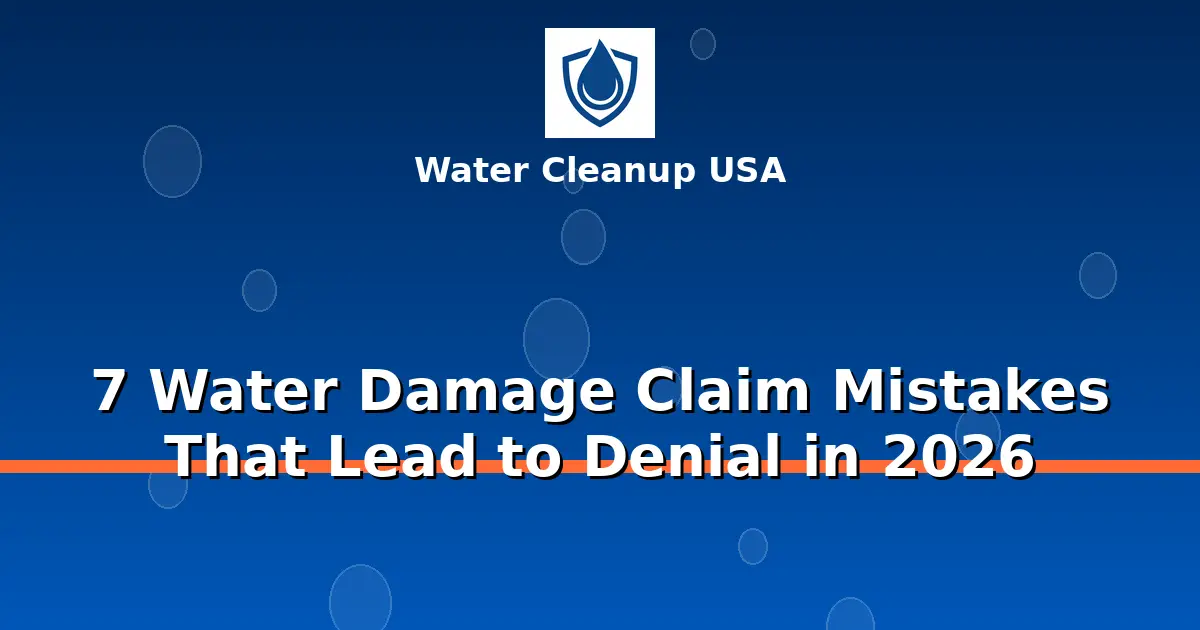 7 Water Damage Claim Mistakes That Lead to Denial in 2026