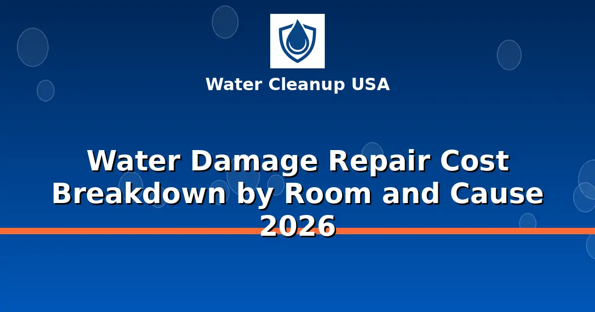 Water Damage Repair Cost Breakdown by Room and Cause 2026